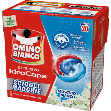 Капсули для прання Omino Bianco Sciogli macchie muschio bianco 20шт OB-000005 фото
