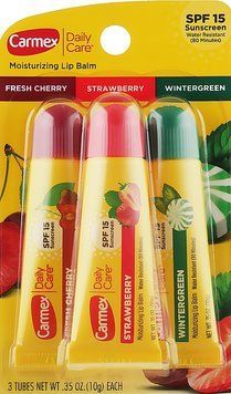 Набір бальзамів для губ Carmex 3-Pack Cherry Strawberry Wintergreen SPF 15 3х10 г 788065 фото