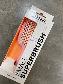 Janeke Superbrush Small Щітка для волосся світло рожева з білим JSB-s-01 фото