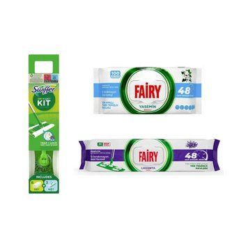 Акційний набір для прибирання (набір швабри Swiffer та серветки універсальні жасмин та для підлоги лаванда Fairy) Setswifferfairy-17 фото