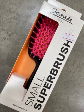 Janeke Superbrush Small Щітка для волосся чорна з рожевим JSB-s-02 фото