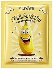 Тканевая увлажняющая маска для лица с бананом Sadoer Mask With 38% Hyaluronic Acid 25г 1466321 фото