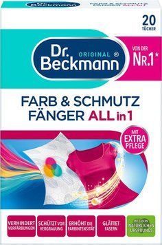 Серветки для кольорових речей для збору кольору та бруду Dr. Beckmann Farb & Schmutz F&auml;nger All in 1 20шт Dr.B-W-000018 фото