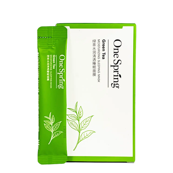 Нічна маска для обличчя ONESPRING Green tea moisturizing з екстракторм чайного дерева 4мл NN-05498205 фото