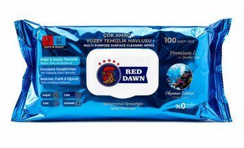 Універсальні вологі серветки для прибирання Red Dawn Океанський бриз, 100 шт 2c4-519 фото