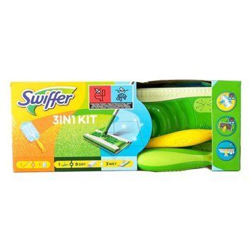 Набір Swiffer швабра, 8 сухі серветки, 3 вологі + піпідастер 73c-913 фото