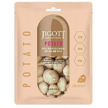 Тканинна маска для обличчя Jigott Potato Real Ampoule Mask Картопля 27 мл Jgtt-0082 фото