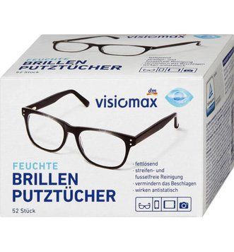 Серветки вологі для окулярів Visiomax Denkmit Brillenputzt&uuml;cher 1 пара 2шт a07-yst-dt1 фото