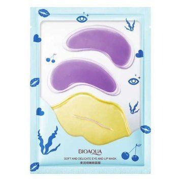 Набор гидрогелевых патчей для глаз и губ с перилой и медом BIOAQUA Moisturizing Eye and Lip mask BA-EM-10011 фото