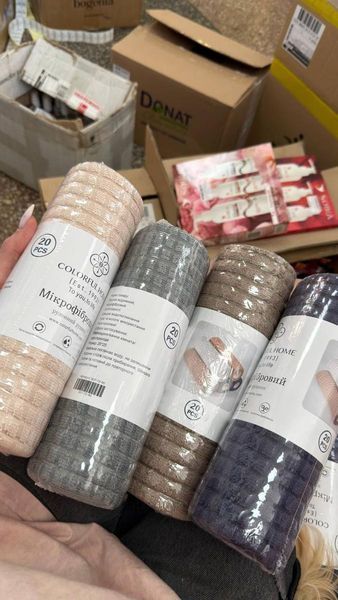 Микрофибровое рулонное полотенце Colorful Home 20шт в ассортименте 507-73-60 фото