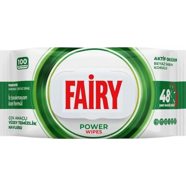Влажные салфетки для уборки Fairy power, 100 шт 8681554633108 фото