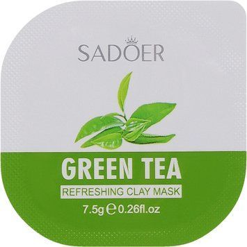 Освіжаюча глиняна маска із зеленим чаєм та каоліном Sadoer Green Tea Refreshing Clay Mask 7,5г SDR-FM-25-05 фото