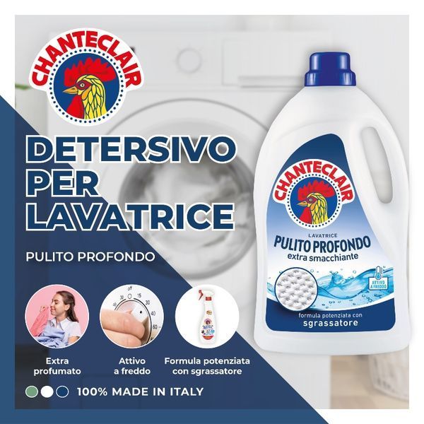 Гель для стирки от пятен Detersivo per lavatrice Pulito Profondo ChanteClair 1260мл CC-DPTPP- фото