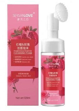 Мус-пінка для вмивання Sersanlove з амінокислотами та Трояндою Pomegranate Rose Cleansing Foam, 120 мл 6974388195471 фото