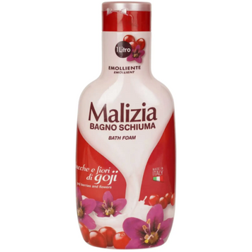 Гель-піна для ванни й душу (квіти та ягоди годжі) Malizia Bagno Schiuma Fiori E Goji, 1000 мл 8003510014286 фото