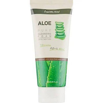 Пінка для вмивання FarmStay Pure Cleansing Foam Aloe з алое 180 мл FrmSt-0007 фото