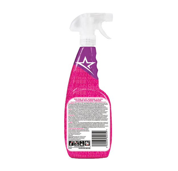 Спрей для миття вікон The Pink Stuff Window & Glass Cleaner with Rose Vinegar 850 мл TPS-WGCRV-750 фото