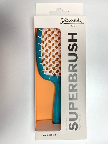 Janeke Superbrush Щітка для волосся темно бірюзова з білим JSB-018 фото