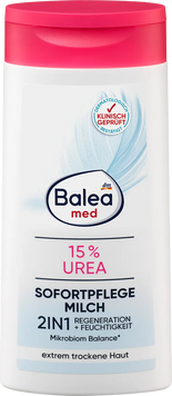 Молочко миттєвого догляду 2-в-1 15% сечовина, Balea med 250 мл 1568462 фото