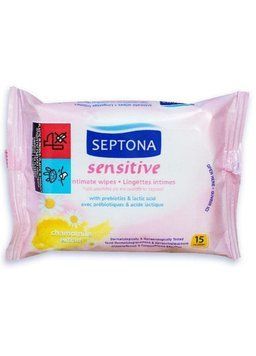 Вологі серветки для інтимної гігієни Septona Sensitive 15 шт 403908984 фото