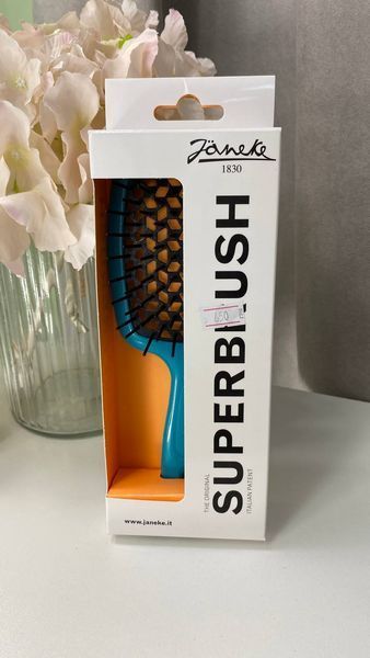 Janeke Superbrush Щітка для волосся блакитна з чорним 72SP226TSE фото