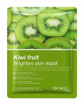 Маска для обличчя BIOAQUA Kiwi Fruit Brighten Skin Mask з екстрактом ківі освітлювальна 25 г BA-FM-25-01 фото