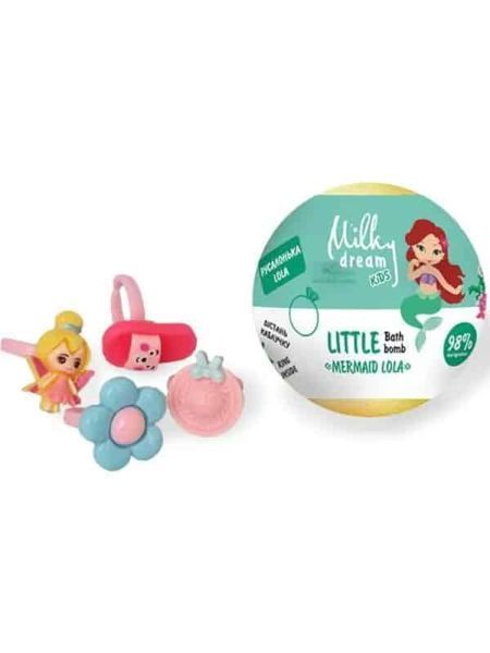 Milky Dream Бомба для ванн kids &ldquo;Русалонька LOLA&rdquo;, 75 г, з сюрпризом-каблучкою всередині ML-DR-01 фото