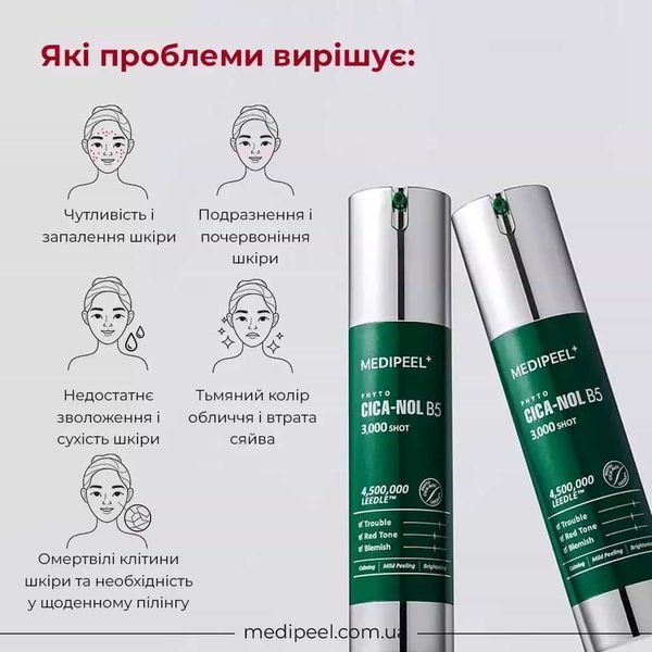 Пилинг-сыворотка со спикулами для лица MEDIPEEL Phyto Cica Nol B5 3000 Shot, 50 г MPB0297A фото