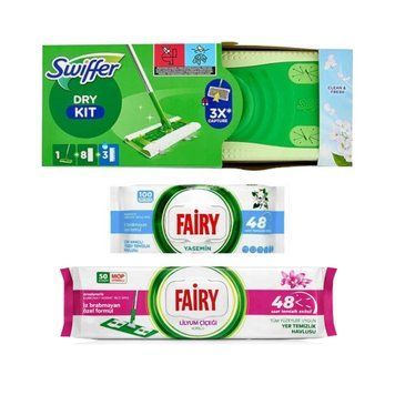 Акційний набір для прибирання (набір швабри Swiffer жасмин та серветки універсальні жасмин та для підлоги лілія Fairy) Setswifferfairy-40 фото