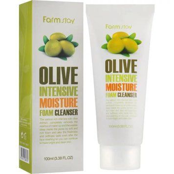 Пінка для вмивання FarmStay Olive Intensive Moisture Foam Cleanser, з оливою, 100 мл FrmSt-0018 фото