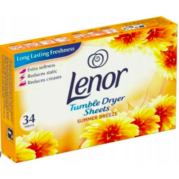 Ароматичні серветки для сушарки Lenor Summer Breeze, 34 шт 5413149849730 фото
