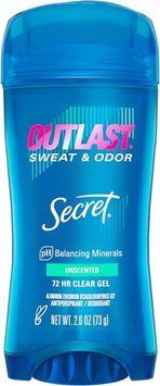 Дезодорант антиперспірант гелевий Secret Outlast Sweat & Odor Unscented, 73 г 037000808221 фото