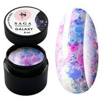 Глиттерный гель Saga 8 мл Galaxy Glitter 01 8mq-hnr-vba фото