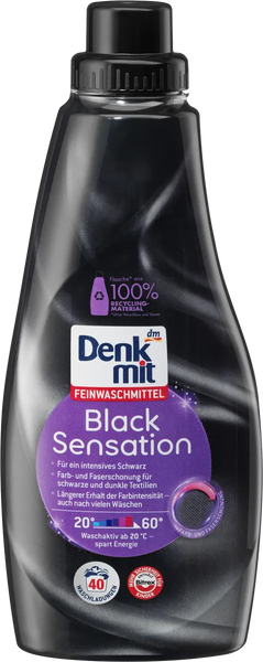 Гель для прання темних речей Denkmit Black Sensation 40 прань 1л 1410877 фото