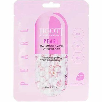 Тканинна маска для обличчя Jigott Pearl Real Ampoule Mask з екстрактом перлів, 27 мл Jgtt-0103 фото