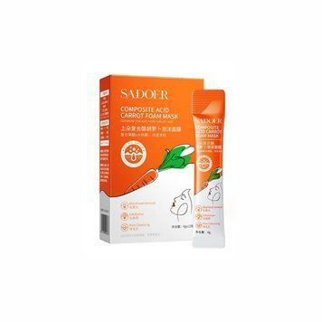 Маска для очистки лица с экстрактом моркови Sadoer Composite Acid Carrot Foam Mask 4г SDR-EM-10011 фото