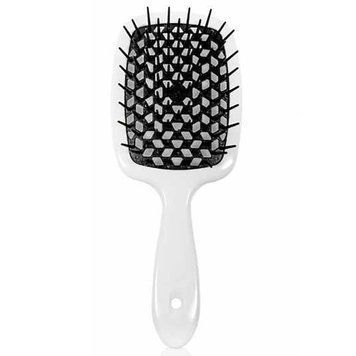 Janeke Superbrush Small Щітка для волосся біла з чорним 56SP234NER0  фото