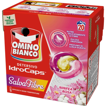 Капсули для прання Omino Bianco Salva fibre ninfea rosa 20шт OB-000006 фото