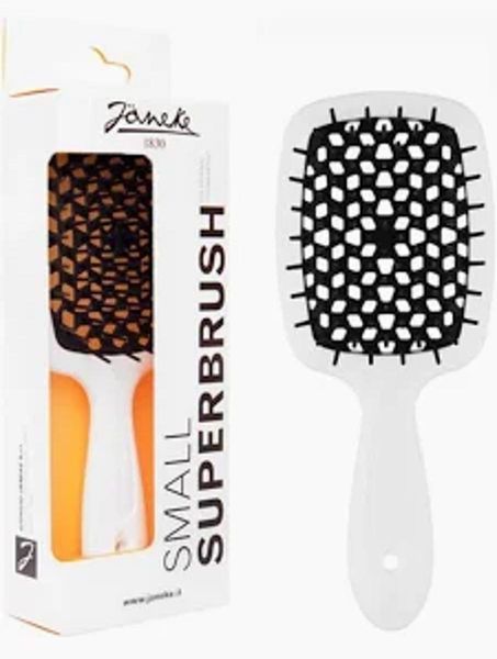 Janeke Superbrush Small Щетка для волос белая с черным 56SP234NER0  фото