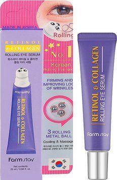Сыворотка-роллер для кожи вокруг глаз FarmStay Retinol & Collagen Rolling Eye Serum 25мл 1432798 фото