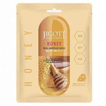 Тканинна маска для обличчя Jigott Real Ampoule Mask Honey Мед, 27 мл Jgtt-0106 фото