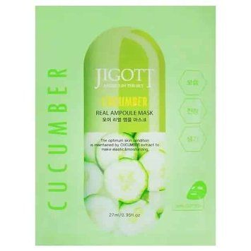 Тканинна маска для обличчя Jigott Cucumber Real Ampoule Mask Огірок, 27 мл Jgtt-0107 фото