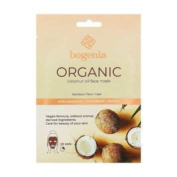 Тканинна маска для обличчя з кокосовим маслом Organic Coconut Oil Face Mask 25 г BG324 №004 BG324 №004 фото