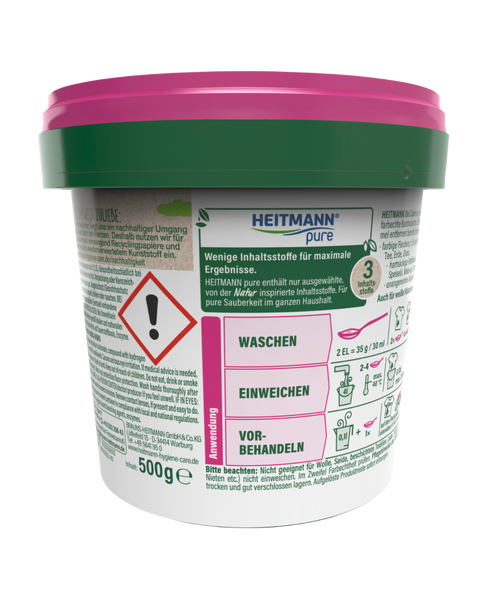 Кислородный порошок HEITMANN для цветного Pure Oxi Color 500г 1012533 фото