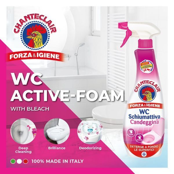 Пена для туалета с отбеливателем ChanteClair WC Candeggina mousse 600мл СС-WSSC-600 фото