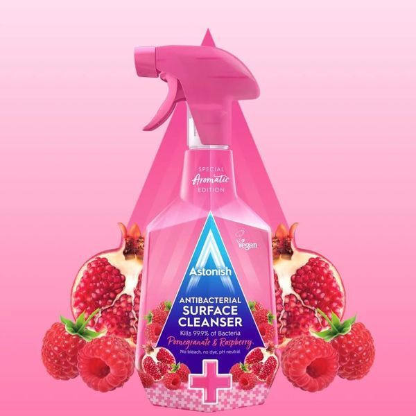 Антибактеріальний засіб Astonish &ldquo;Antibacterial Surface Cleanser&rdquo; Pomegranate&Raspberry 750мл C3420 фото