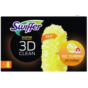 Запасні змінні насадки щітки на піпідастр для пилу 3D Clean 360 Swiffer Duster 10шт SWFFR-3D360-10 фото