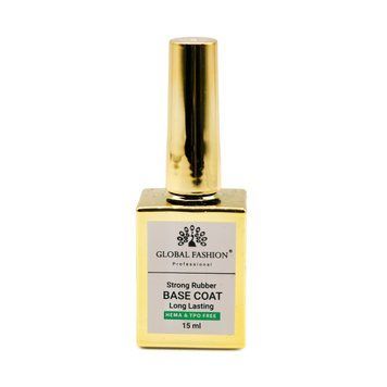 Каучукова база для гель лаку, Strong Rubber Base Coat Long Lasting, 15 мл, Global Fashion 11196 фото