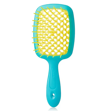Janeke Superbrush Щетка для волос темно бирюзовая с желтым 86SP226  фото