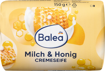 Брусок крем-мила Balea "Milch & Honig" Молоко та Мед 150г 1708711 фото